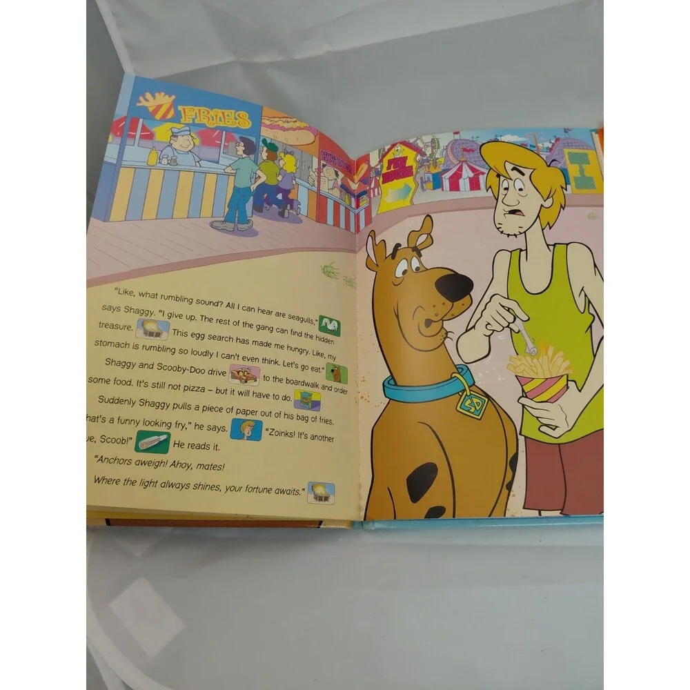 Scooby-Doo! MESSAGE IN A BOTTLE Interactive Play-A-Sound Book 2004 New Batteries